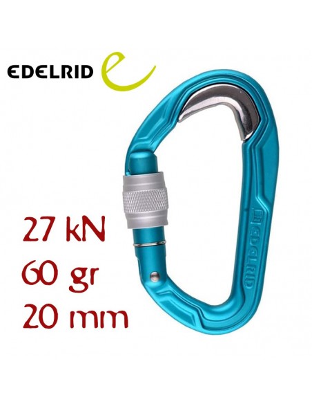 bulletproof screw (icemint) - mosquetón de rosca con antidesgaste - edelrid