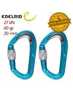 pack 2 mosquetones bulletproof screw (icemint) - edelrid