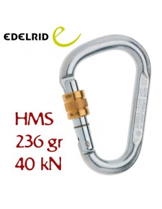 steel hms screw - mosquetón hms de acero - edelrid