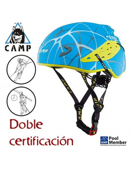 speed comp - casco esquimo doble certificación (54-60cm - light blue) - camp