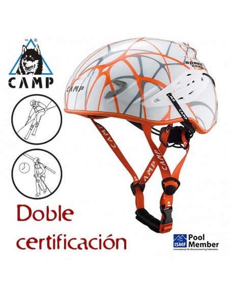 speed comp - casco esquimo doble certificación (54-60 cm - white) - camp