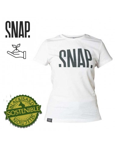 logo t-shirt (white) - camiseta manga corta mujer - snap