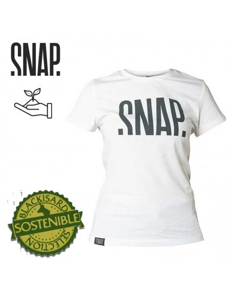 logo t-shirt (white) - camiseta manga corta mujer - snap