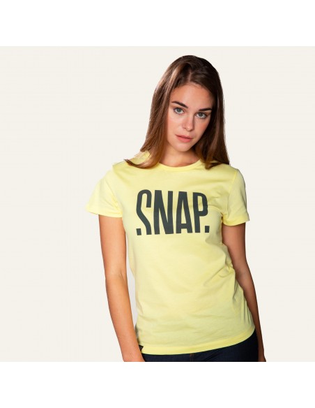 logo t-shirt (yellow) - camiseta manga corta mujer - snap