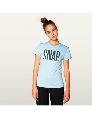 logo t-shirt (light blue) - camiseta manga corta mujer - snap