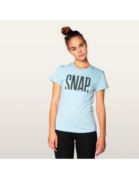 logo t-shirt (light blue) - camiseta manga corta mujer - snap