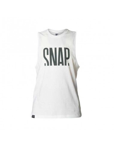 loose logo tank top (white) - camiseta sin mangas mujer - snap