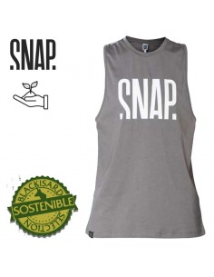 loose logo tank top (dark grey) - camiseta sin mangas mujer - snap