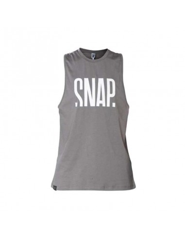 loose logo tank top (dark grey) - camiseta sin mangas mujer - snap