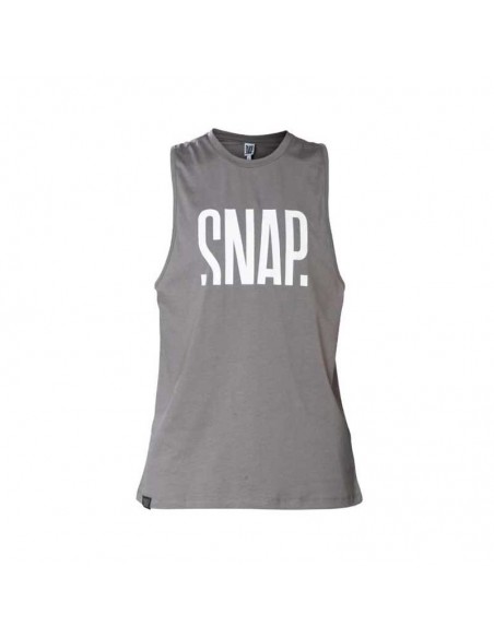 loose logo tank top (dark grey) - camiseta sin mangas mujer - snap