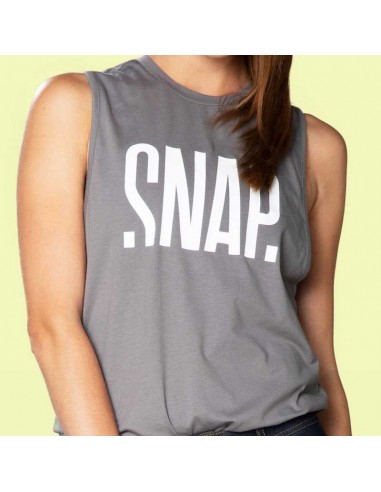 loose logo tank top (dark grey) - camiseta sin mangas mujer - snap