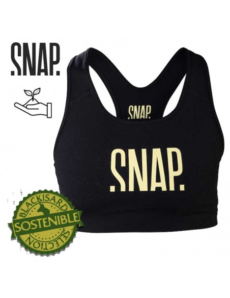 classic bra (black) - top escalada mujer - snap