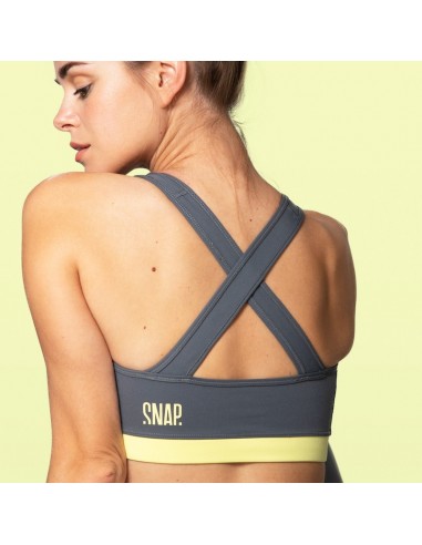 crossed bra (dark grey) - top escalada mujer - snap
