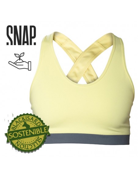 crossed bra (yellow) - top escalada mujer - snap
