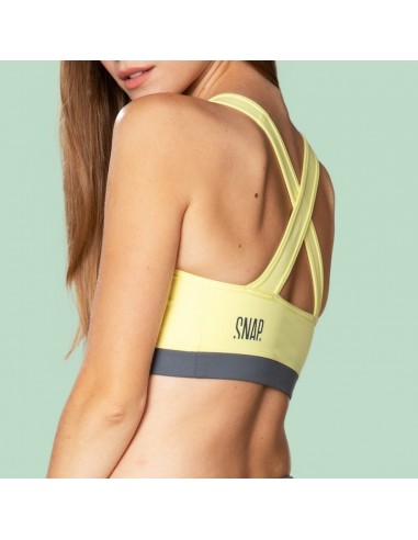 crossed bra (yellow) - top escalada mujer - snap