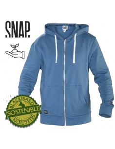 zip hoody (steel blue) - sudadera unisex con cremallera - snap