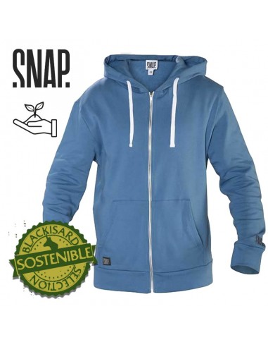zip hoody (steel blue) - sudadera unisex con cremallera - snap