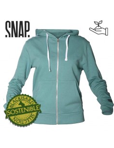 zip hoody (green) - sudadera unisex con cremallera - snap