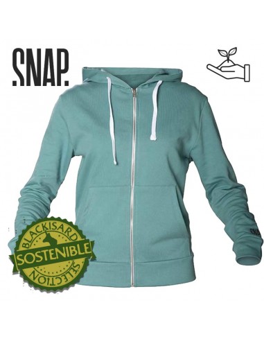 zip hoody (green) - sudadera unisex con cremallera - snap