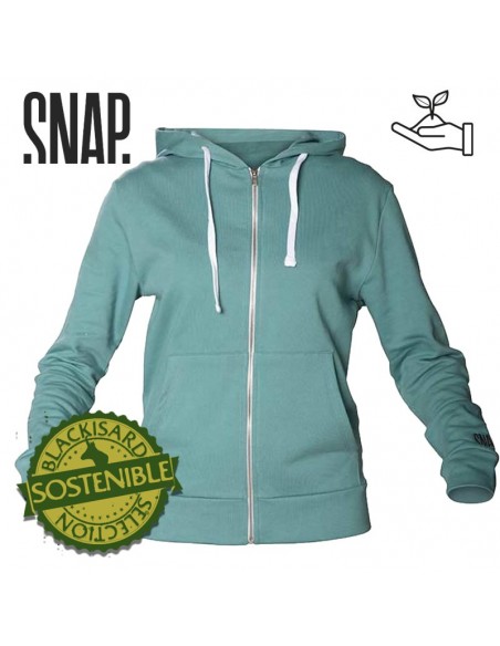 zip hoody (green) - sudadera unisex con cremallera - snap