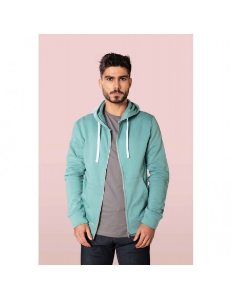 zip hoody (green) - sudadera unisex con cremallera - snap