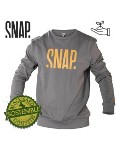 logo sweater (dark grey) - jersey unisex - snap