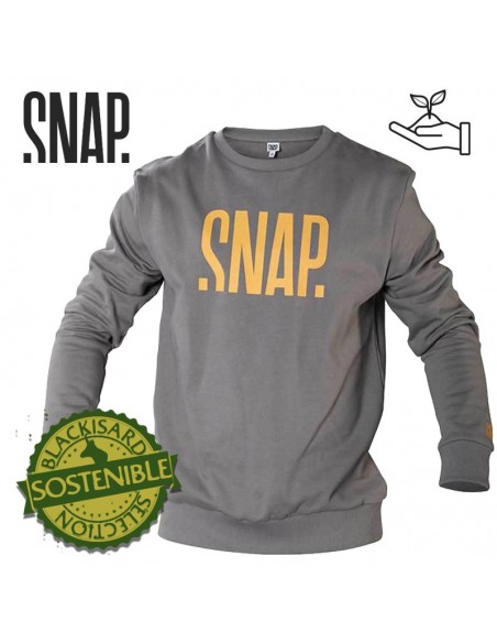 logo sweater (dark grey) - jersey unisex - snap