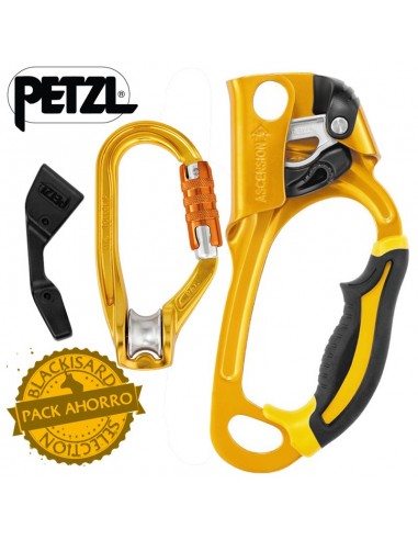 pack polea rollclip a triact-lock + barra captiv + puño ascension - petzl