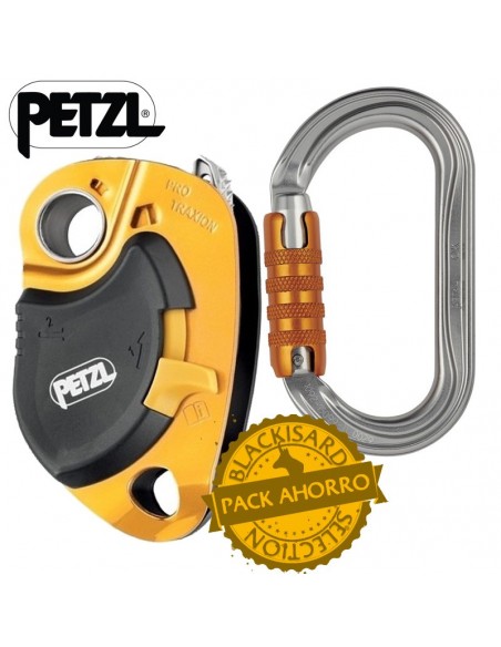 pack polea pro traxion + mosquetón ok triact-lock - petzl