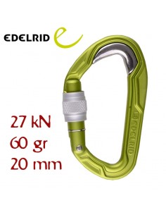 bulletproof screw (oasis) - mosquetón de rosca con antidesgaste - edelrid