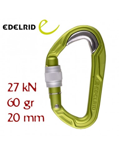 bulletproof screw (oasis) - mosquetón de rosca con antidesgaste - edelrid