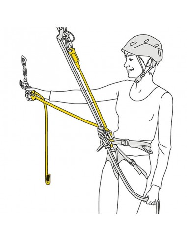 dual connect ajust - cabo de anclaje regulabel - petzl