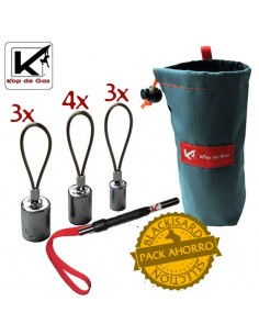 pack plomos - 10 plomos (3m, 4l, 3xl) + remachador + bolsa same - kop de gas