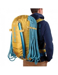 pack mochila kume 30l (super lemon) + piolet falk - pack de skimo y alpinismo - blue ice 2