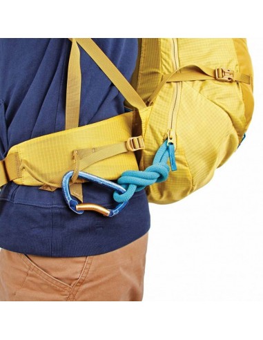 pack mochila kume 30l (super lemon) + piolet falk - pack de skimo y alpinismo - blue ice