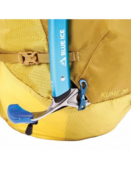 pack mochila kume 30l (super lemon) + piolet falk - pack de skimo y alpinismo - blue ice