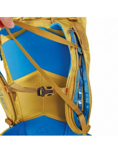 pack mochila kume 30l (super lemon) + piolet falk - pack de skimo y alpinismo - blue ice