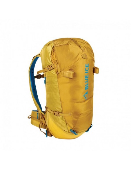 pack mochila kume 30l (super lemon) + piolet falk - pack de skimo y alpinismo - blue ice