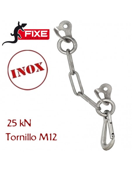 reunión d draco 1 mosquetón inoxidable a316l d12mm - fixe