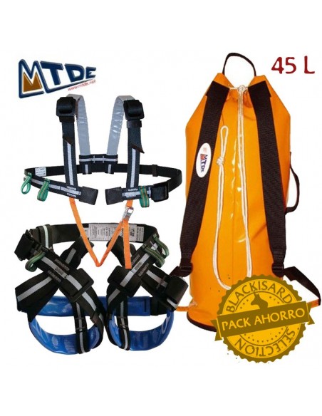 Pack espeleologia: Arneses Garma + Picos + saca personal 45l - mtde