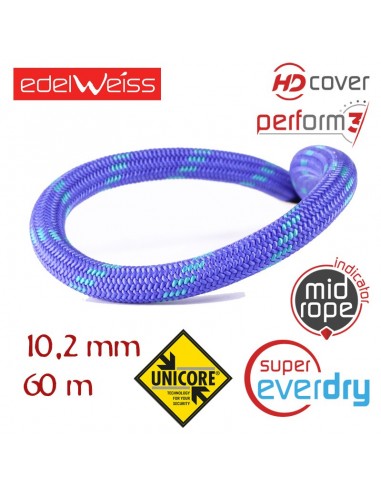 element ii 10,2 mm unicore supereverdry - cuerda dinámica 10,2 mm (60m) - edelweiss
