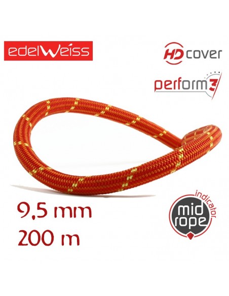 energy 9,5 mm perform 3 - cuerda dinámica 9,5 mm (200m) - edelweiss