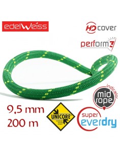 energy 9,5 mm unicore supereverdry - cuerda dinámica 9,5 mm (200m) - edelweiss