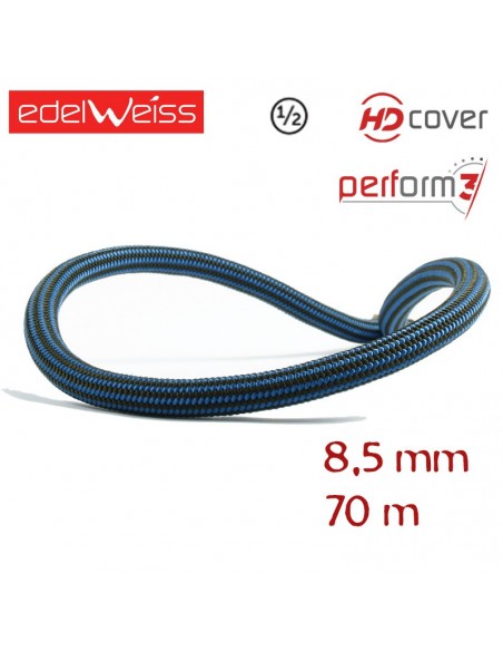 lithium ii 8.5 mm perform 3 - cuerda doble 70 m (azul) - edelweiss