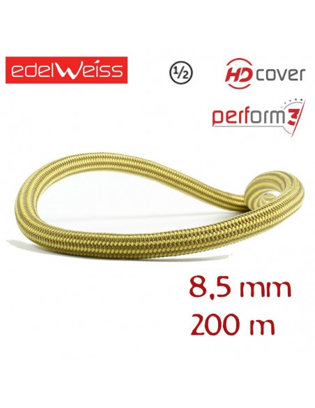 lithium ii 8,5 mm perform 3 - cuerda doble 200 m (amarilla) - edelweiss