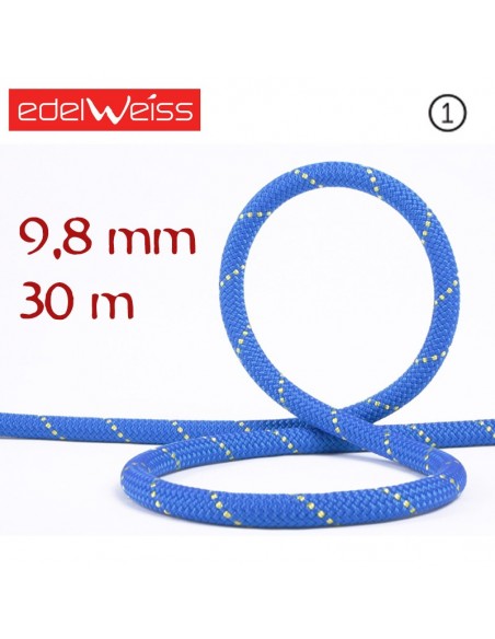 rocklight ii 9,8 mm - cuerda simple 30 m (azul) - edelweiss