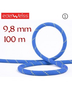 rocklight ii 9,8 mm - cuerda simple 100 m (azul) - edelweiss