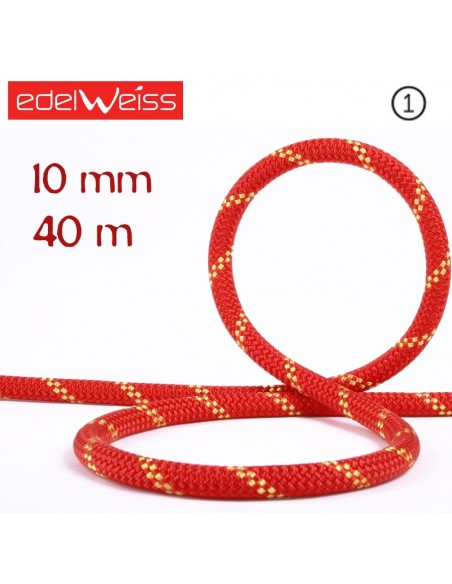 flashlight II 10 mm - cuerda simple 40 m (roja) - edelweiss