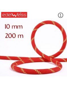 flashlight ii 10 mm - cuerda simple 200 m (roja) - edelweiss