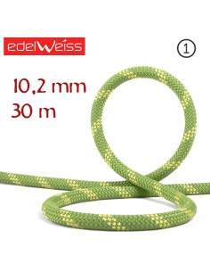 toplight ii 10,2 mm - cuerda simple de 30 m (verde) - edelweiss